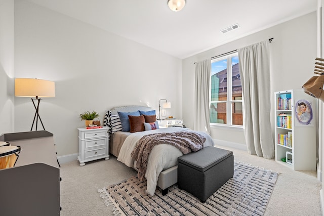 view of carpeted bedroom