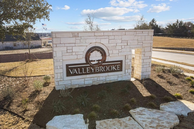 view of community sign