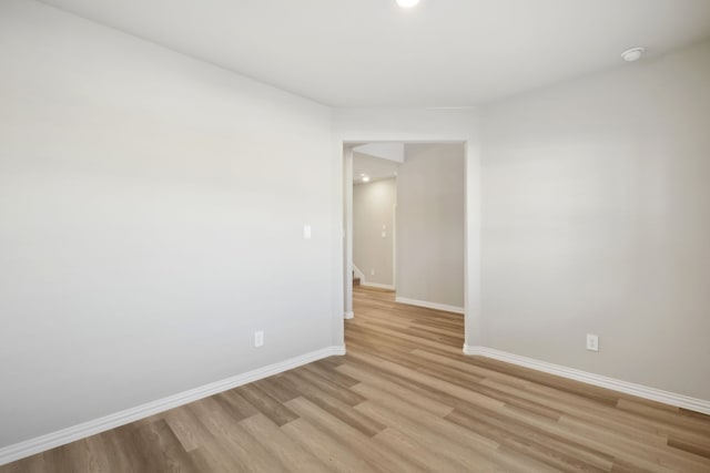 empty room featuring light hardwood / wood-style flooring