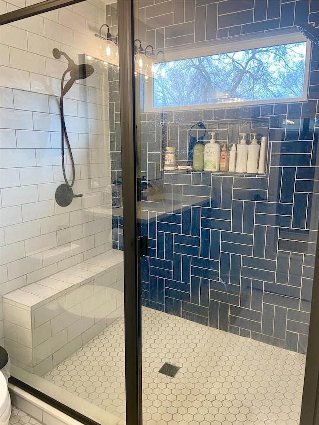 bathroom with walk in shower