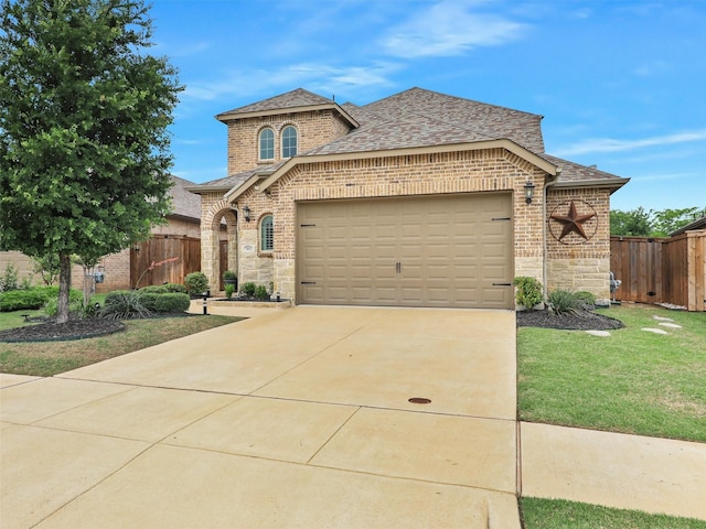 view of front of property featuring a front yard