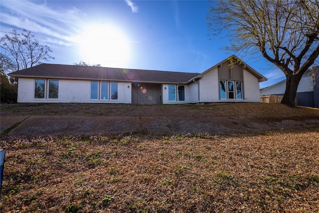 view of single story home