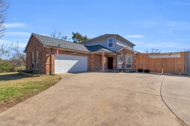 view of front of home featuring a garage