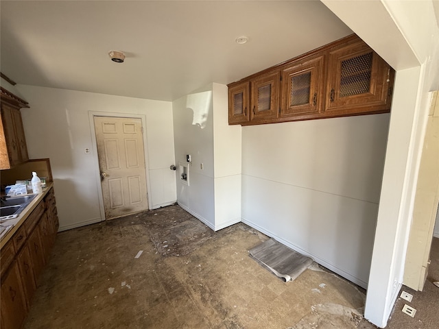 interior space featuring sink