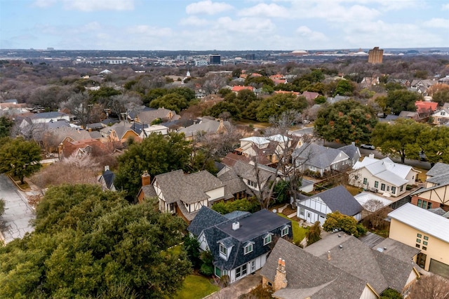 aerial view featuring a residential view