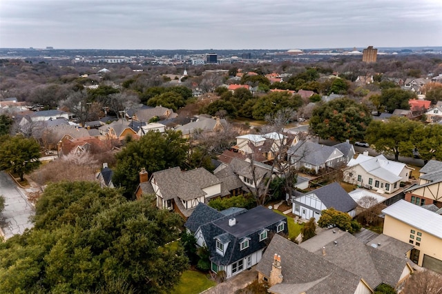 drone / aerial view with a residential view