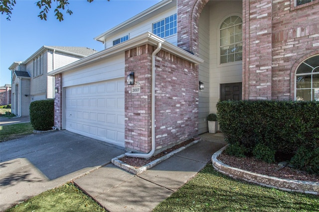 view of home's exterior featuring a garage