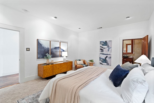 view of carpeted bedroom