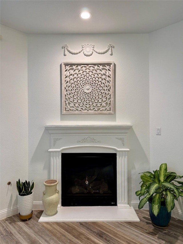 interior details with wood-type flooring