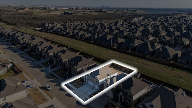 birds eye view of property featuring a residential view