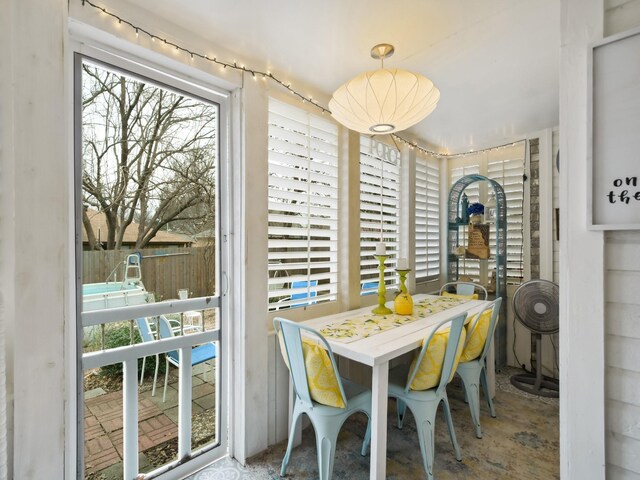 view of patio with a fenced in pool