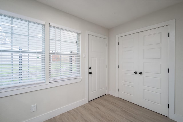 interior space with light wood-type flooring