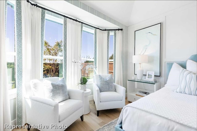 bedroom featuring light hardwood / wood-style flooring