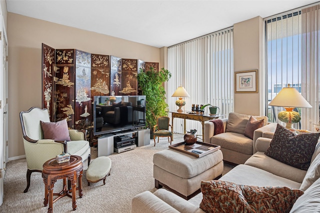 view of carpeted living room