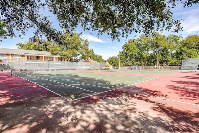 view of tennis court