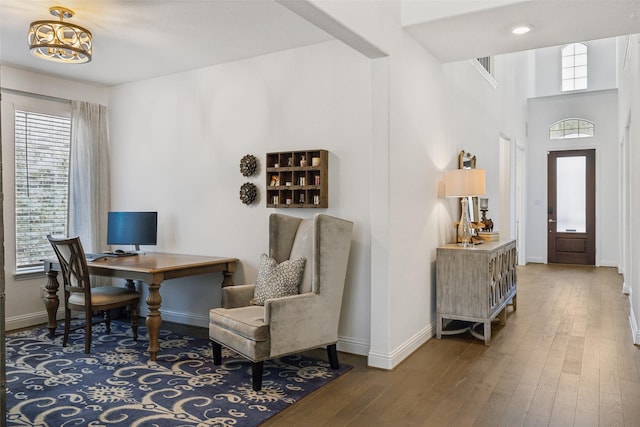 interior space featuring hardwood / wood-style flooring