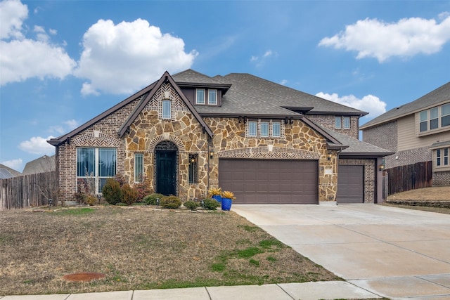 view of front facade with a garage