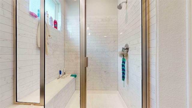 bathroom with an enclosed shower