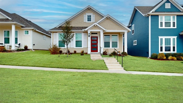 view of front of house with a front yard