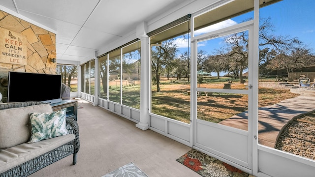 view of sunroom