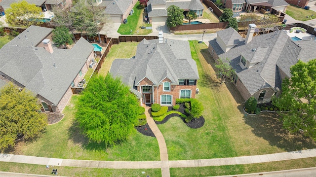 aerial view of residential area