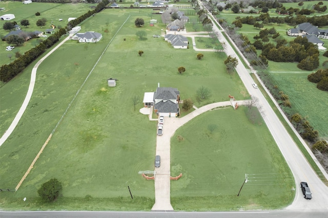 bird's eye view featuring a rural view