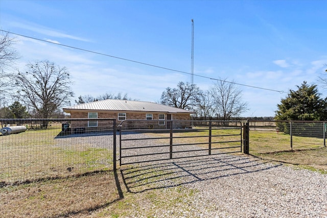 exterior space featuring a rural view