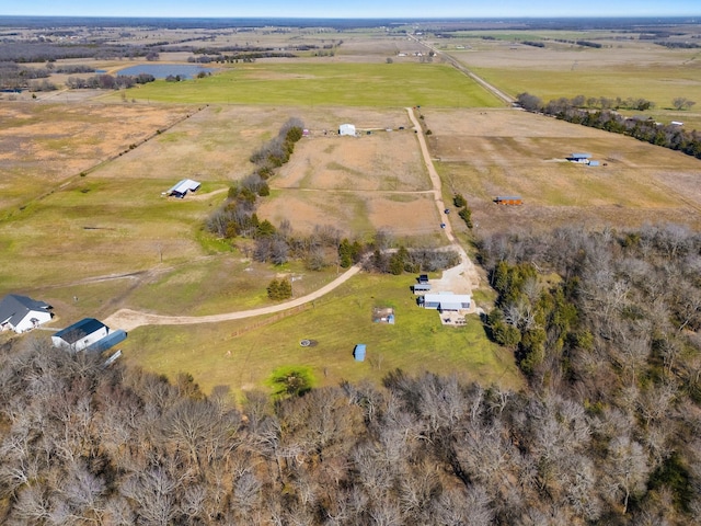 bird's eye view featuring a rural view