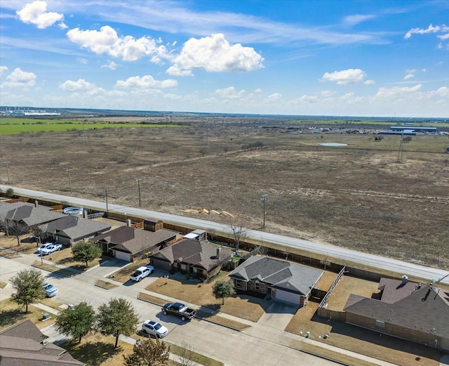 aerial view featuring a rural view