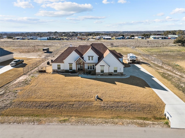 aerial view featuring a rural view