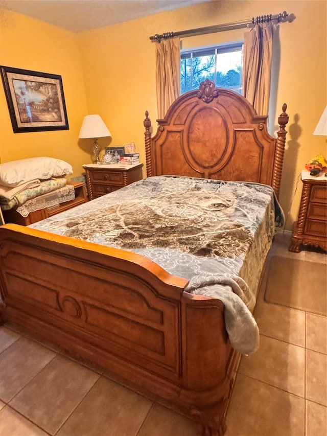 view of tiled bedroom