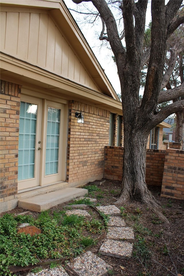 entrance to property with french doors