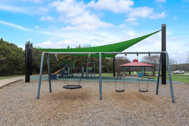 view of jungle gym