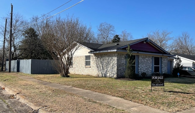 view of front of home with a front yard