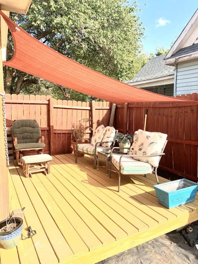 view of wooden deck