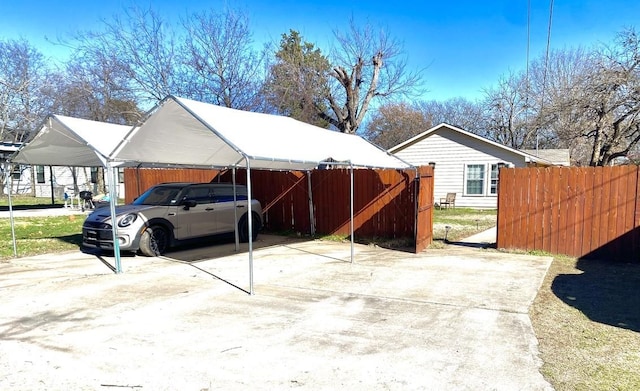 view of home's exterior featuring a carport