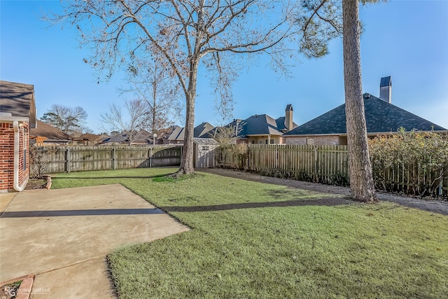 view of yard with a patio