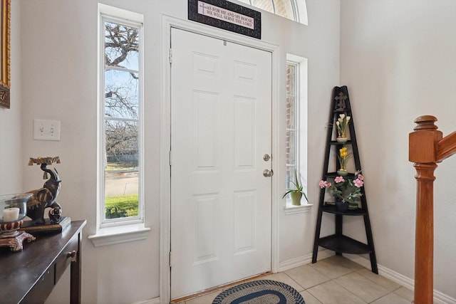 view of tiled entryway