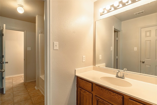 4201 Broken Bend Blvd, Fort Worth, TX 76244 - full bathroom with vanity and tile patterned floors