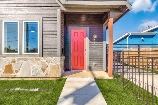 view of doorway to property