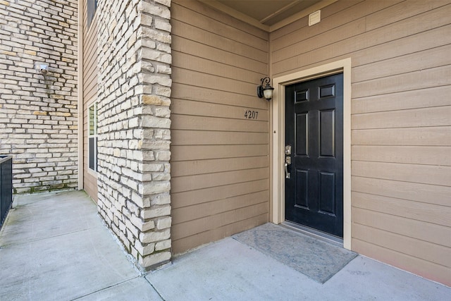 view of doorway to property