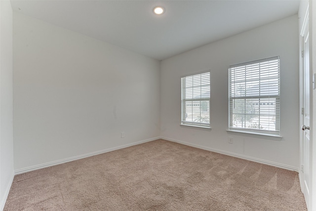 view of carpeted spare room