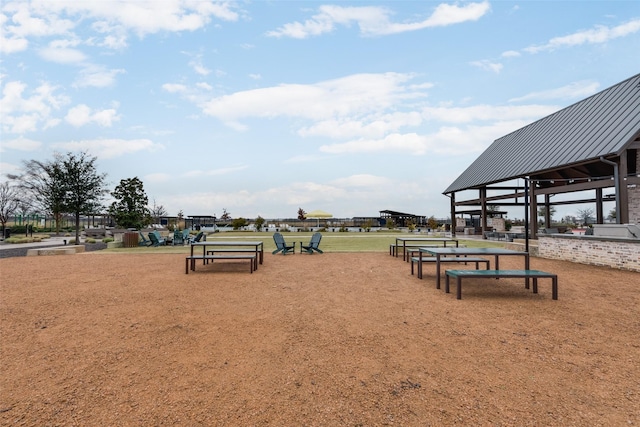 view of community featuring a gazebo