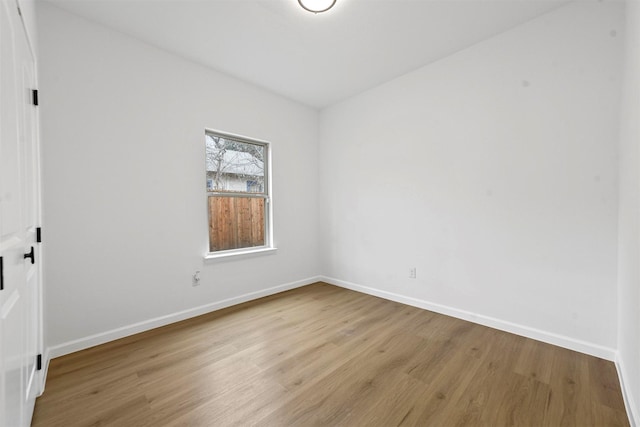 empty room featuring light wood-type flooring