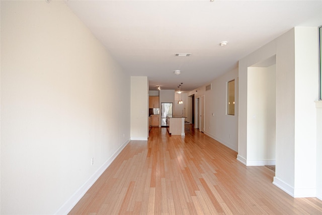 interior space featuring light wood-type flooring