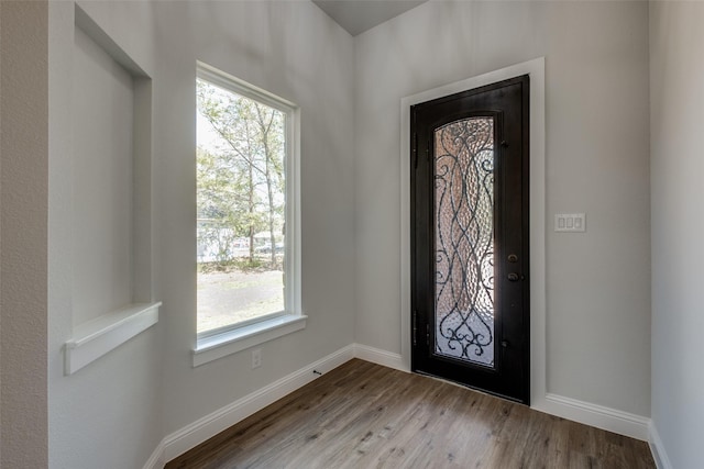 entryway featuring light hardwood / wood-style floors