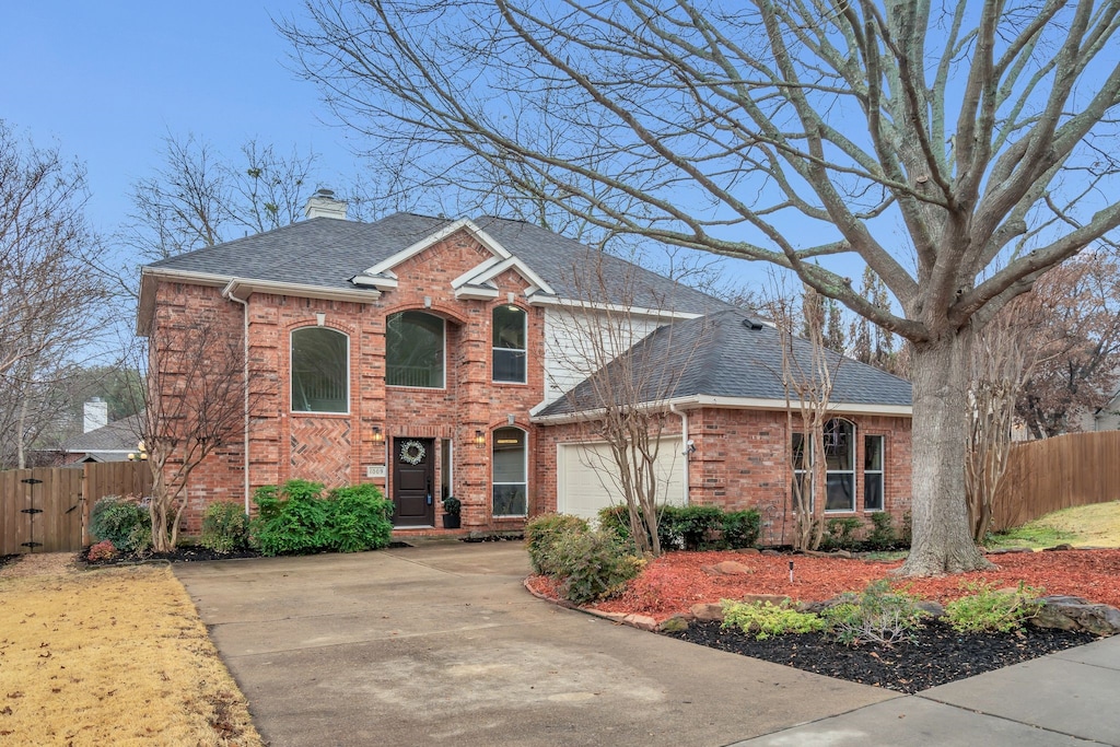 view of property featuring a garage