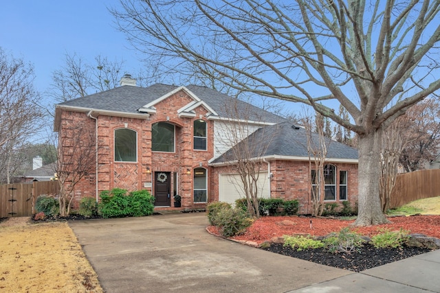 view of property featuring a garage