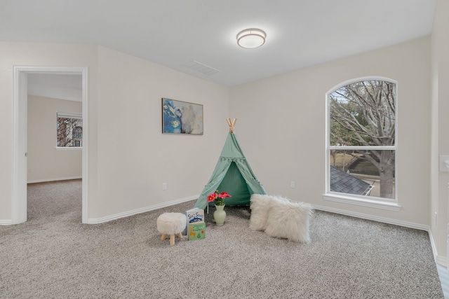 playroom with carpet flooring