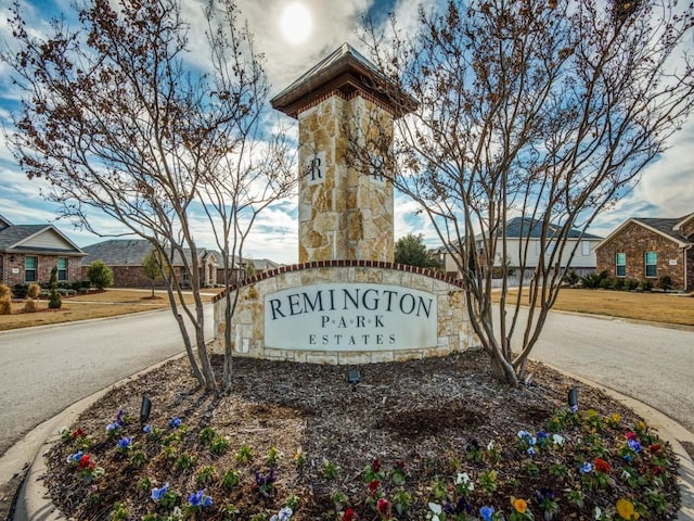 view of community sign